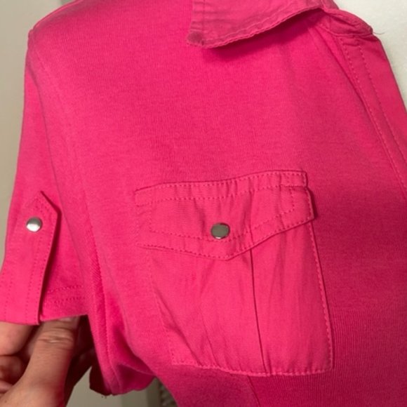 Hot Pink Buttoned down Shirt XL - Picture 3 of 5